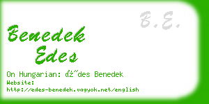 benedek edes business card